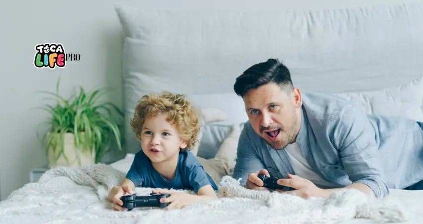 play toca boca with kids as parents